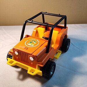 Vintage 1977 Fisher Price Adventure People Jeep Orange Northwoods Trailblazer